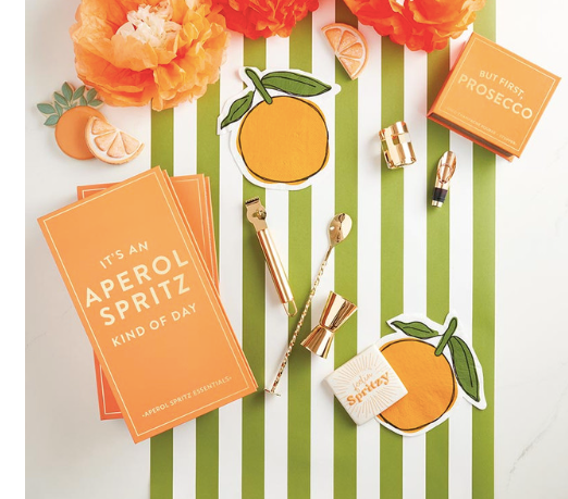 Die-Cut Cocktail Napkins - Orange