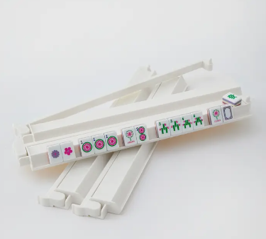 White Acrylic Rack and Pusher Set