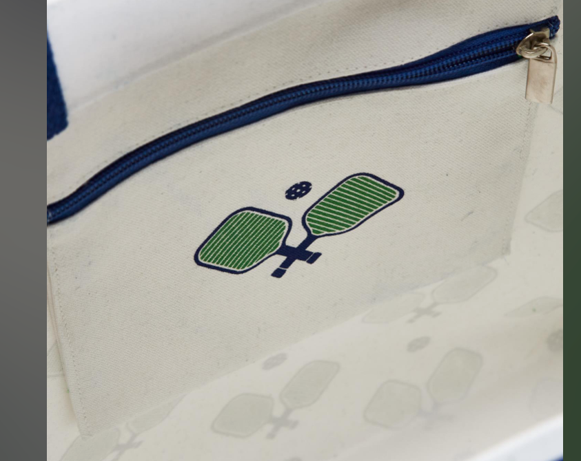 Pickleball Tote with Inside Zippered Pocket