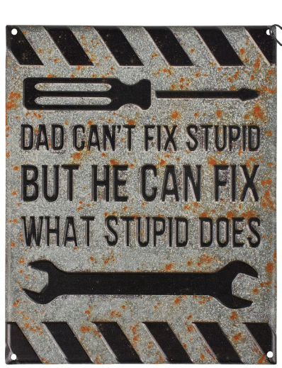 Can't Fix Stupid Wall Decor