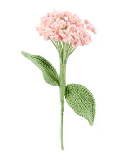 Pink Hydrangea Crochet Flower