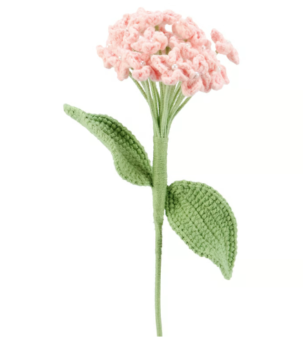 Pink Hydrangea Crochet Flower