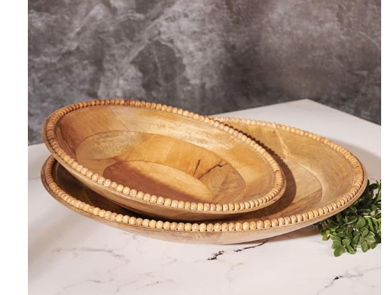 Wooden Salad Serving Bowl Set (2)