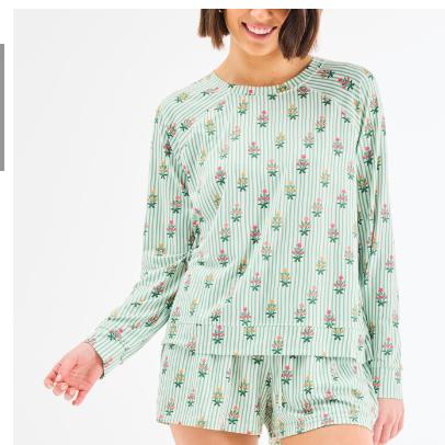 Annie Cottage Strps Green Short Set