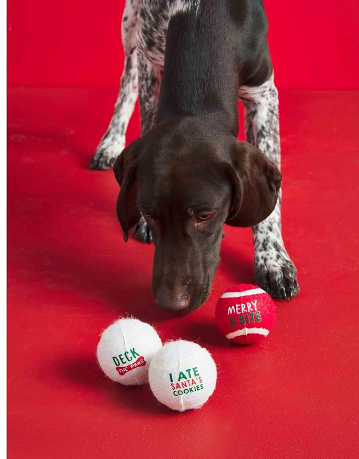 Christmas Pet Tennis Balls (individually wrapped)
