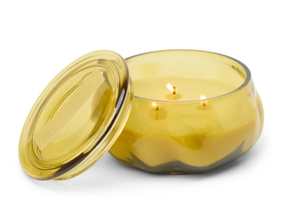 BASALT YELLOW 10 OZ GLASS W/ LID-TOBACCO PATCHOULI