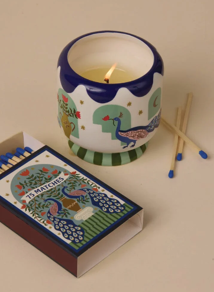A DOPO 8 OZ CANDLE "PEACOCK"