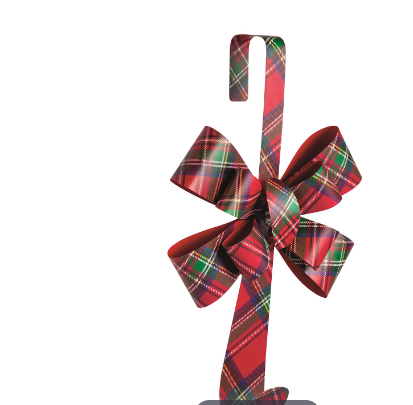 Tartan Bow Wreath Hanger