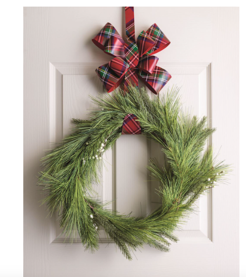 Tartan Bow Wreath Hanger