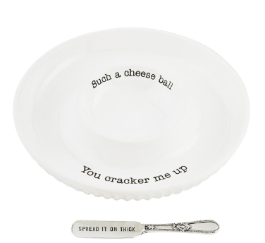 CHEESE BALL DISH SET