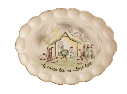 Nativity Oval Platter