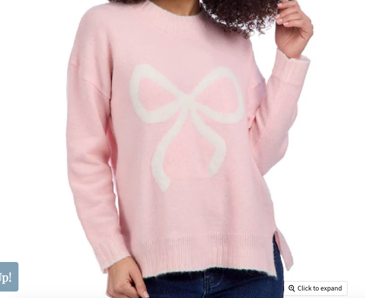 Blush Wilder Bow Sweater
