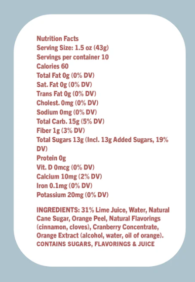 CRANBERRY COSMO MIXER, 16 OZ -