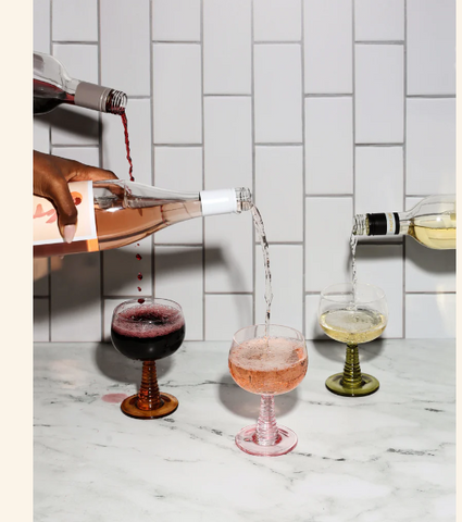 THE ROMY SET OF 2 WINE GLASSES - BLUSH