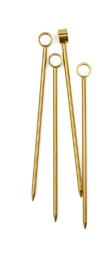 THE OWEN COCKTAIL PICKS - GOLD, SET OF 4
