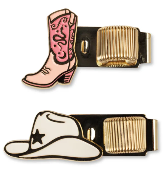 Set of 2 Pen Clips - Cowgirl Hat + Boot
