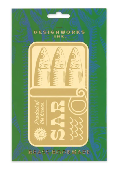 Brass Bookmark Sardines