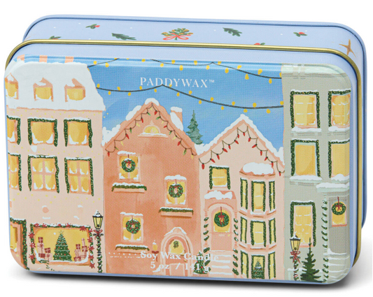 Christmas Village Tin Candle -  5oz