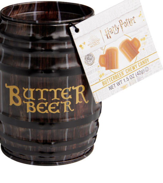 Butterbeer Barrel Chewy Candy Tin Jelly Belly Harry Potter