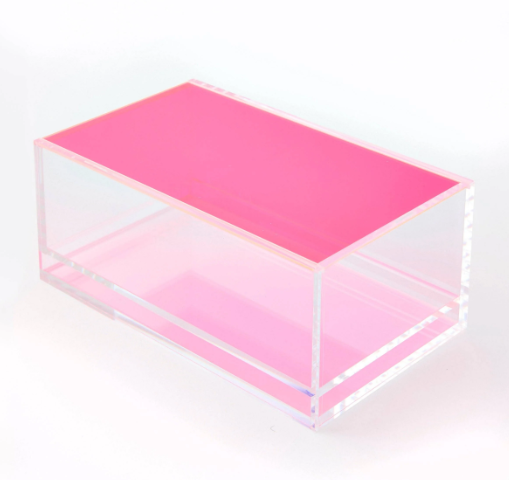 Mahjong Acrylic Box - Neon Pink Lid