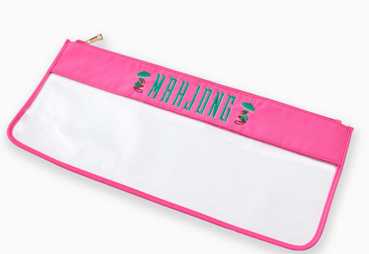 Pink Monkey Mahjong Bag