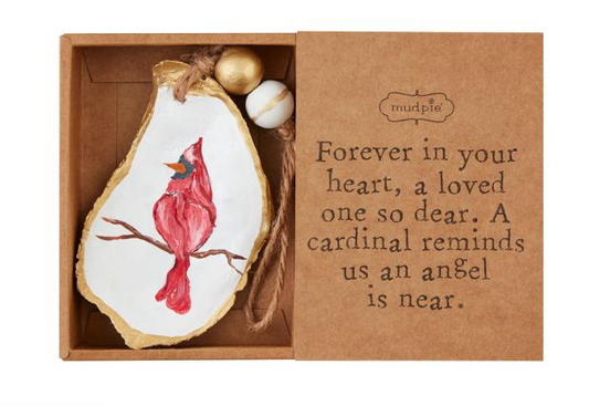 Cardinal Oyster Ornament