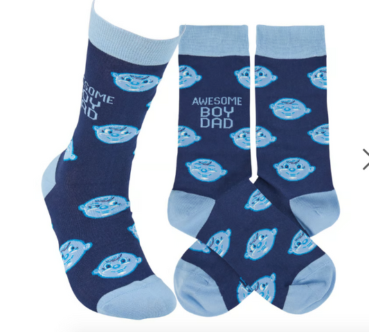 Awesome Boy Dad Socks