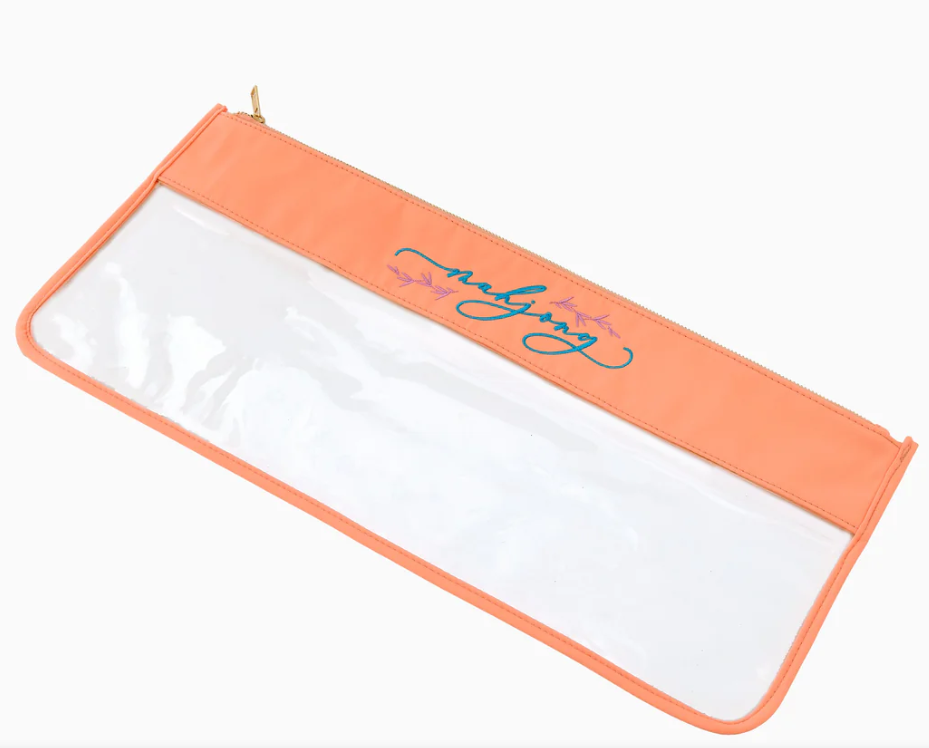 Peach Script Mahjong Bag