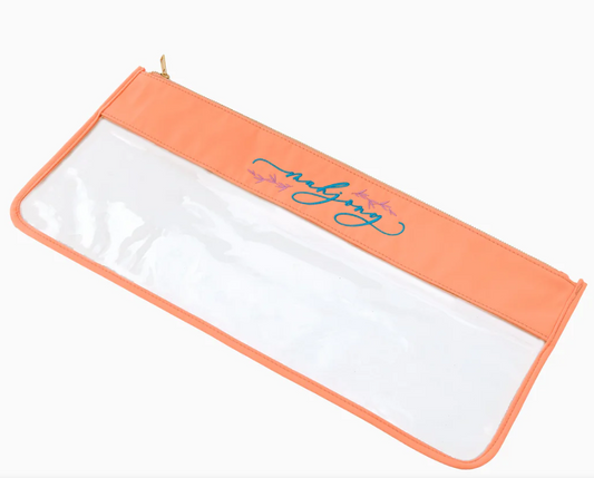 Peach Script Mahjong Bag