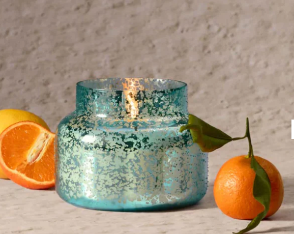 VOLCANO AQUA OPALINE PETITE JAR, 8 oz