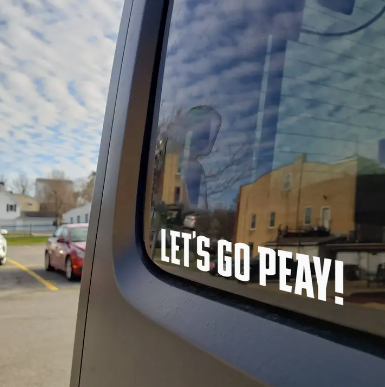 Austin Peay State University "Let's Go Peay" Car Decal