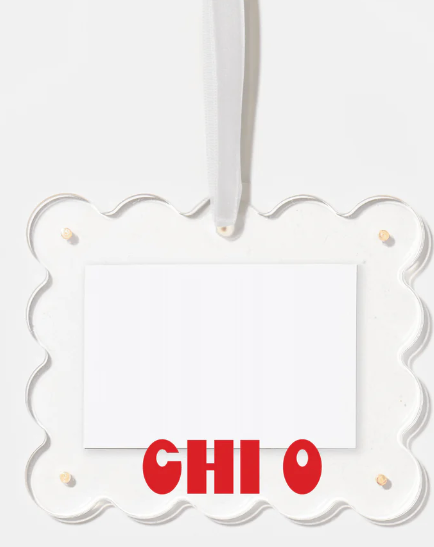 Sorority Photo Frame Ornament Chi Omega