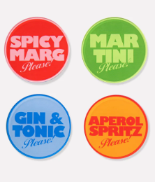 Drinks On Me | Set of 4 Coasters