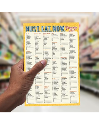 Must. Eat. Now. Grocery List Note Pad