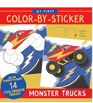 My First Color-by-Sticker Book - Monster Trucks