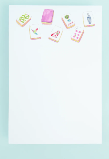 Large Mahjong Tiles Notepad
