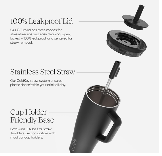 BrüMate Era 30 oz Tumbler with Handle & Straw