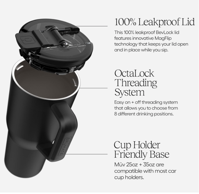 BrüMate Müv - 25oz Coffee Mug with Handle & Lid