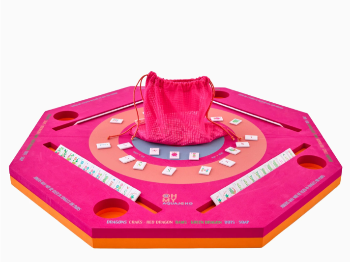 Pink Aqua Jong Pool Mat