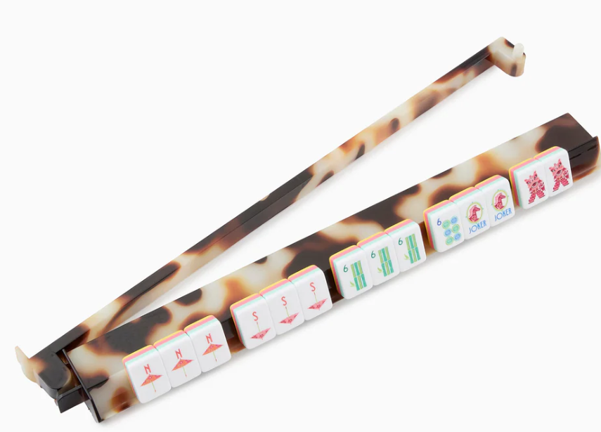 Blond Tortoise Rack and Pusher Set