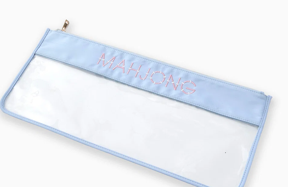 Light Blue Bamboo Mahjong Bag