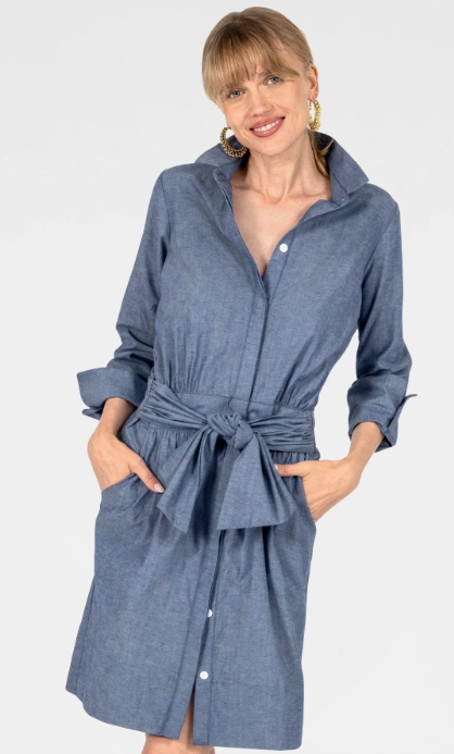 Breezy Blouson - Chambray by Gretchen Scott