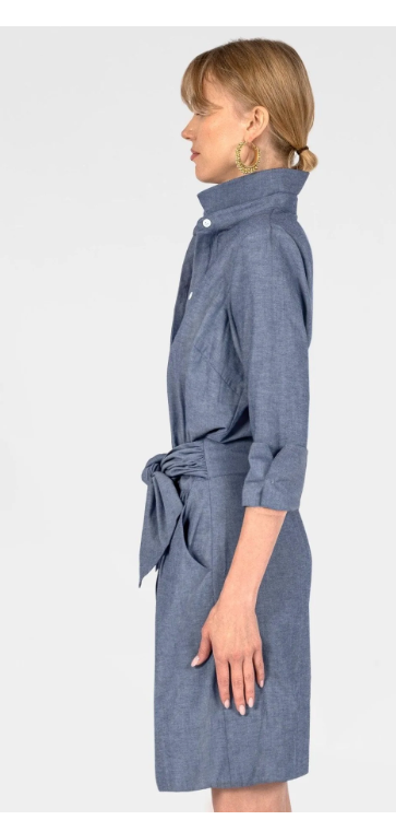 Breezy Blouson - Chambray by Gretchen Scott