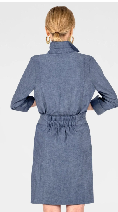 Breezy Blouson - Chambray by Gretchen Scott