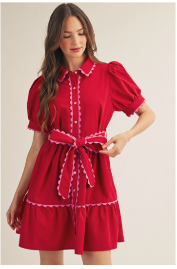 Ruby Red Babydoll Dress