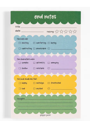 End Notes Book Reflection & Review 4x6 Notepad