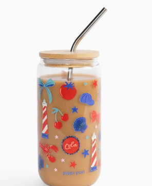 Americana Glass Can by Pippi Post