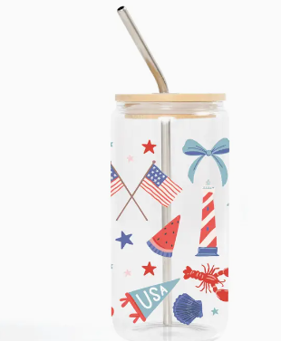 Americana Glass Can by Pippi Post