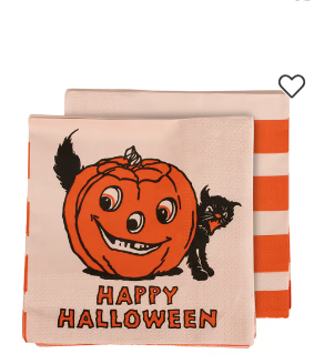 Vintage Halloween Beverage Napkin