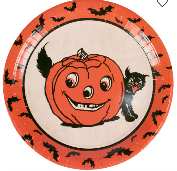 Large Vintage Halloween Paper Plates